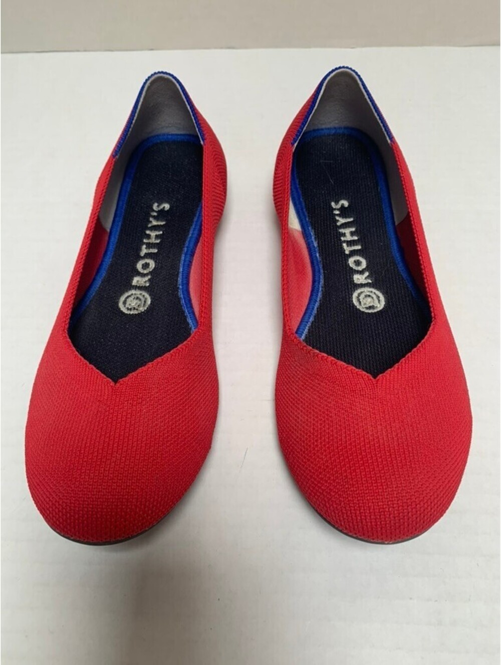 NWOT Rothy's Flat Red Scooter Slip Ons Size 8